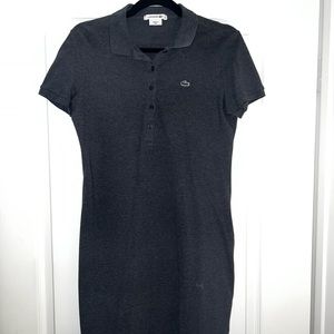 Gray polo dress. Above the knee length.